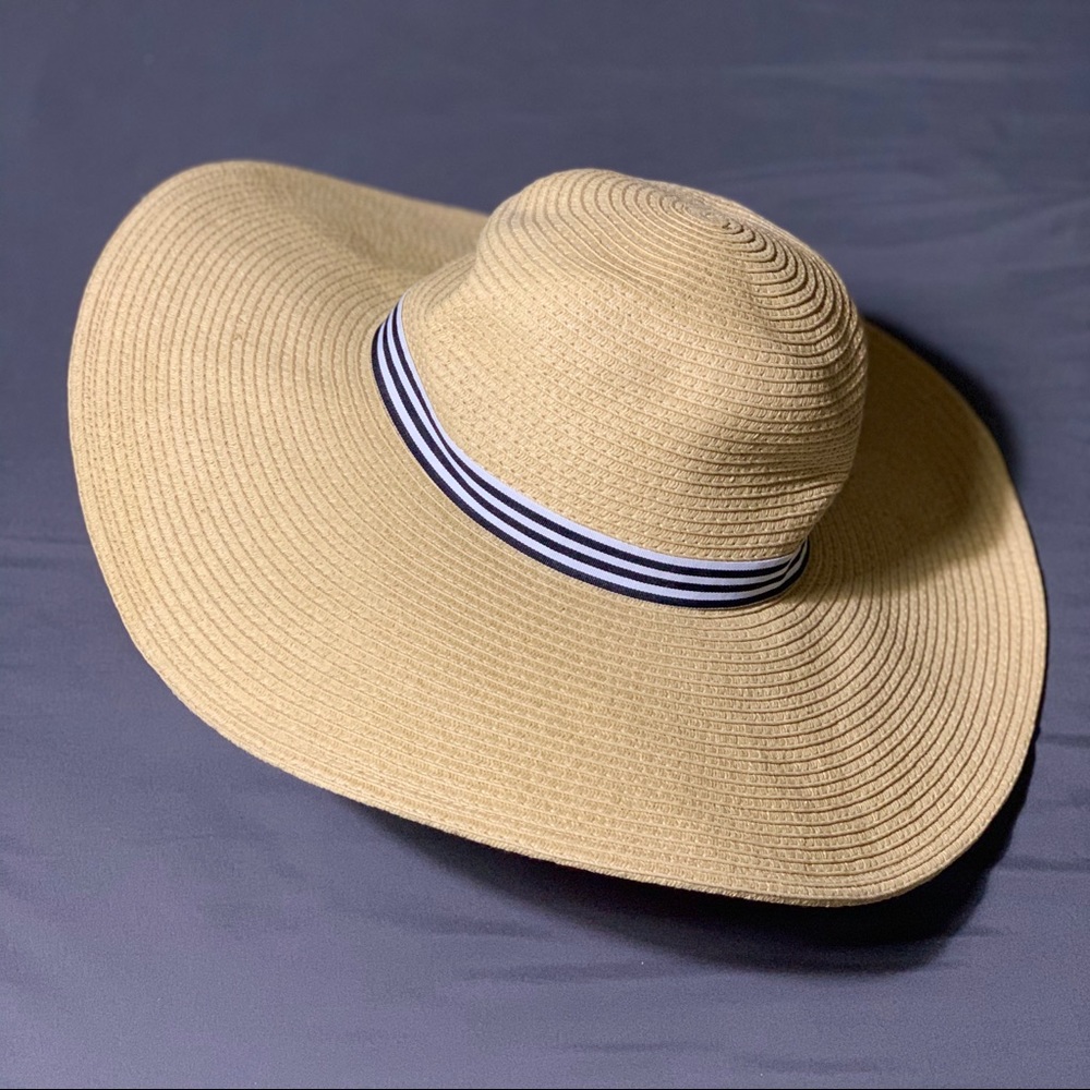 J Crew straw wide brim hat - Picture 1 of 7